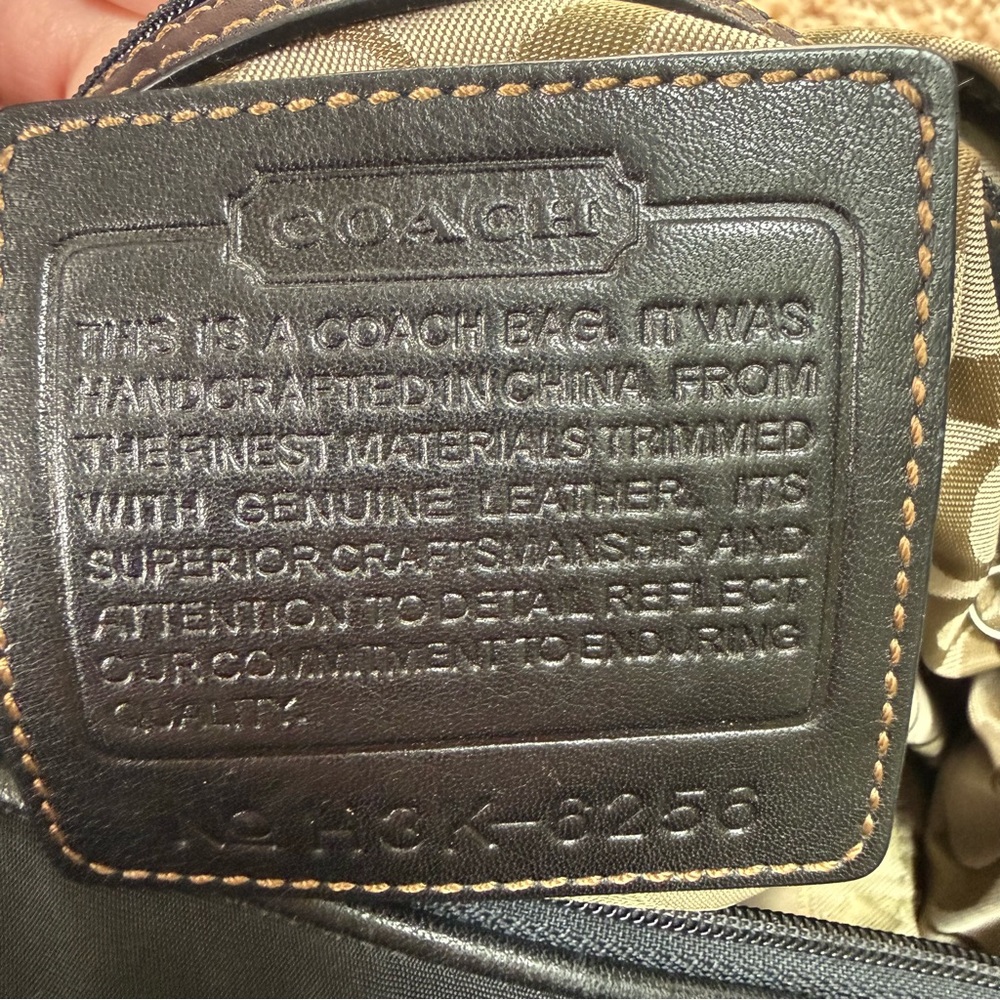 COACH Rare Vintage Y2K Black Microfiber Nylon Convertible Hobo XBody #6256 - Picture 13 of 16